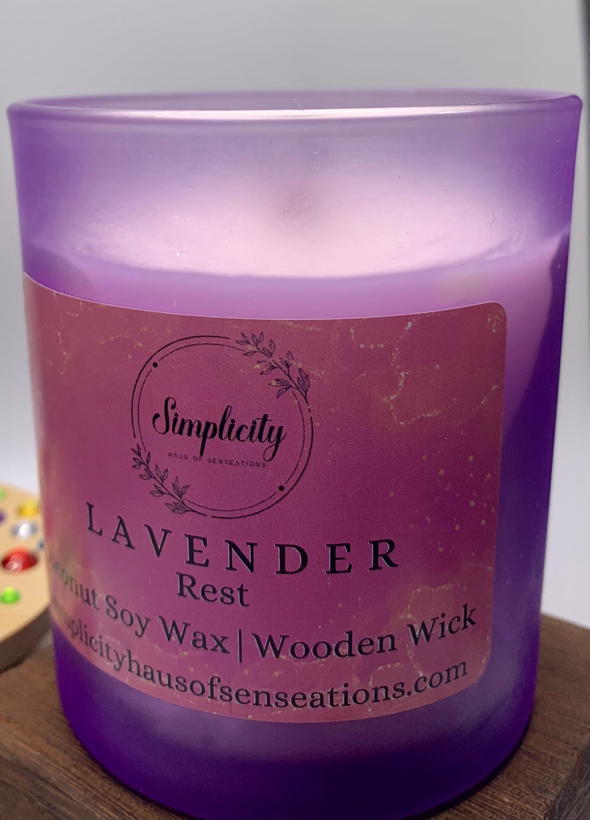 The best, healthiest candle available is a Cellar Door Candles handmade  non-toxic lavender candle manufactured in the USA using organic lavender  essential oil, coconut and beeswax, and pure cotton wicks.